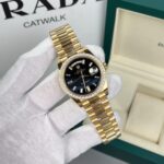 Đồng Hồ Rolex Day-Date Bọc Vàng 18K Mặt Số Đen GM V2 (1)