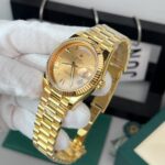Đồng Hồ Rolex Day-Date Bọc Vàng Mặt Số Vàng Champagne GM V2 (9)