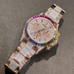 Đồng Hồ Rolex Daytona Rainbow Bọc Vàng Độ Kim Cương Moissanite 40mm (3)