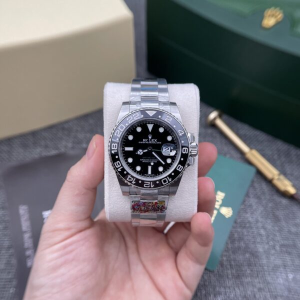 Đồng Hồ Rolex GMT Master II Black Dial Nhà Máy Clean 40mm (4)