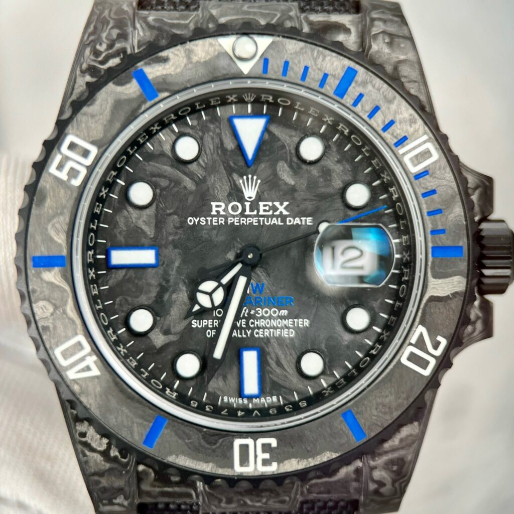 Đồng Hồ Rolex GMT-Master II Diw Replica 11 Carbon Siêu Nhẹ 40mm (10)