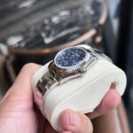 Đồng Hồ Rolex Nữ DateJust Replica Mặt Số Cây Lá Màu Xanh Dương 31mm (2)