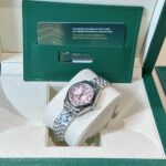Đồng Hồ Rolex Nữ Datejust Mặt Hồng Fake Cao Cấp EW 31mm (1)