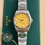 Đồng Hồ Rolex Oyster Perpetual 124300 Mặt Vàng Replica King Factory 41mm (3)
