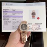Đồng Hồ Patek Philippe Nautilus 5723 Bọc Vàng Độ Kim Cương Moissanite 40mm
