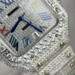 Đồng Hồ Cartier Santos Đính Full Đá Replica Cao Cấp (1)