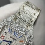 Đồng Hồ Cartier Santos Đính Full Đá Replica Cao Cấp (1)