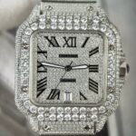 Đồng Hồ Cartier Santos Replica Cao Cấp Nam Đính Đá (2)