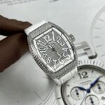 Đồng Hồ Franck Muller V32 Nữ Đính Full Đá Màu Trắng ABF 36mm (1)