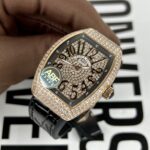 Đồng Hồ Franck Muller V32 Nữ Đính Full Đá Rose Gold ABF 36mm (3)