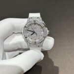 Đồng Hồ Hublot Nữ Màu Trắng Độ Full Kim Cương Moissanite 33mm (6)