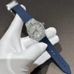 Đồng Hồ Hublot Nữ Màu Xanh Dương Độ Kim Cương Moissanite 33mm (1)