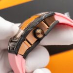 Đồng Hồ Richard Mille RM07-01 Carbon Đính Đá Màu Hồng 36mm (9)