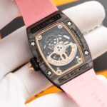 Đồng Hồ Richard Mille RM07-01 Carbon Đính Đá Màu Hồng 36mm (9)