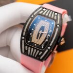 Đồng Hồ Richard Mille RM07-01 Carbon Đính Đá Màu Hồng 36mm (9)