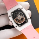 Đồng Hồ Richard Mille RM07-01 Ceramic Dây Cao Su Màu Hồng 36mm (1)