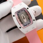Đồng Hồ Richard Mille RM07-01 Ceramic Dây Cao Su Màu Hồng 36mm (1)