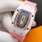 Đồng Hồ Richard Mille RM07-01 Ceramic Dây Cao Su Màu Hồng 36mm (1)