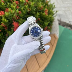 Đồng Hồ Rolex DateJust Mặt Xanh Dương Đính Đá EW Factory 36mm (5)