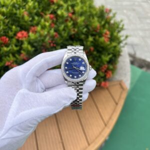 Đồng Hồ Rolex DateJust Mặt Xanh Dương Đính Đá EW Factory 36mm (5)
