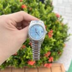 Đồng Hồ Rolex Day-Date Ice Blue Đính Đá Baguette EW 40mm (1)