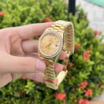 Đồng Hồ Rolex Day-Date Nam Đính Đá Màu Vàng Champagne 40mm (1)
