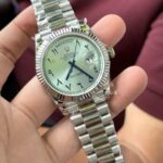 Đồng Hồ Rolex Day-Date Replica 11 Mặt Số Xanh Băng Cọc Ả Rập GM V2 40mm (6)