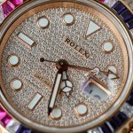 Đồng Hồ Rolex GMT-Master II 126755 SARU-DIAO Bọc Vàng Độ Moissanite Sapphire 40mm (2)