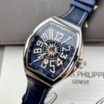 Đồng Hồ Franck Muller V45 Màu Xanh Dương Replica Nhà Máy ABF 45mm (1)