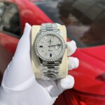 Đồng Hồ Kim Cương Rolex Day-Date Độ Moissanite Replica 11 GM V2 40mm (1)