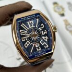 Đồng Hồ Nam Franck Muller V45 Màu Xanh Dương Vỏ Vàng Hồng 45mm (8)