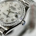 Đồng Hồ Nữ Rolex DateJust Rep 11 Đính Đá Mặt Xà Cừ (1)