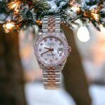 Đồng Hồ Rolex DateJust Độ Kim Cương Moissanite Mặt Trắng Demi 31mm (5)