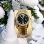 Đồng Hồ Rolex Day-Date 228238 Bọc Vàng 18K Độ Viền Moissanite GM V2 40mm (6)