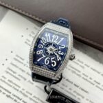 Đồng Hồ Franck Muller V32 Nữ Màu Xanh Dương Đính Đá Nhà Máy ABF 36mm (8)