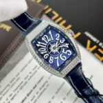 Đồng Hồ Franck Muller V32 Nữ Màu Xanh Dương Đính Đá Nhà Máy ABF 36mm (8)