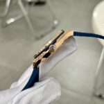Đồng Hồ Hublot King Gold Màu Xanh Blue Đính Đá 1 Hàng HBF 38mm (1)