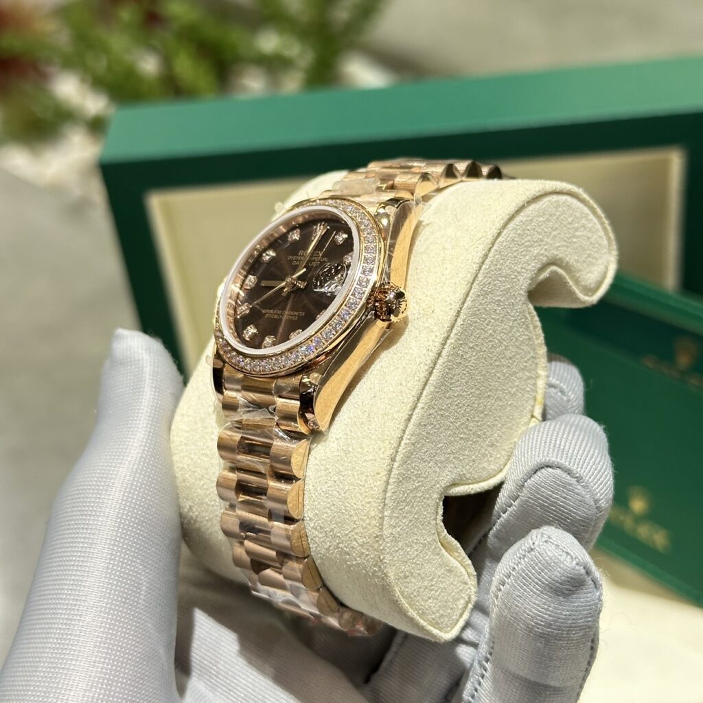 Đồng Hồ Rolex DateJust Fake Mặt Chocolate Dây Oyster BP Factory 31mm (5)