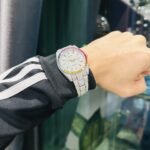 Đồng Hồ Rolex DateJust Rainbow Replica 11 Đính Full Kim Cương Moissanite 41mm (2)