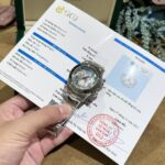 Đồng Hồ Rolex Daytona Mặt Xà Cừ Tím Cọc Số Moissanite 40mm (8)
