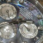 Đồng Hồ Rolex Daytona Mặt Xà Cừ Tím Cọc Số Moissanite 40mm (8)
