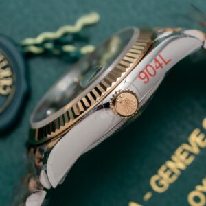 Đồng Hồ Rolex DateJust Bọc Vàng Thật Mặt Đen Nam Nhà Máy GM 36mm (7)