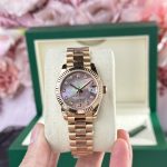 Đồng Hồ Rolex DateJust Rose Gold 178275 Nữ Mặt Xà Cừ Tím Replica 11 31mm (2)