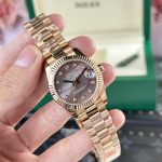 Đồng Hồ Rolex DateJust Rose Gold 178275 Nữ Mặt Xà Cừ Tím Replica 11 31mm (2)