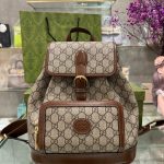 Balo Gucci With Interlocking G Beige Siêu Cấp Màu Nâu Vải Canvas (2)