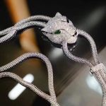 Dây chuyền Cartier Chế Tác Vàng Trắng Kim Cương Mặt Báo (6)