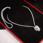Dây chuyền Cartier Chế Tác Vàng Trắng Kim Cương Mặt Báo (6)