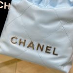 Túi Chanel Quilted Calfskin Mini Bag Màu Xanh Dương 22cm (5)