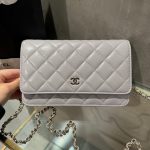 Túi Đeo Chéo Chanel Caviar Tiny CC Wallet on Chain WOC Màu Xám 19cm (2)