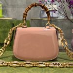 Túi Gucci Bamboo 1947 Mini Top Handle Siêu Cấp Màu Hồng Bóng
